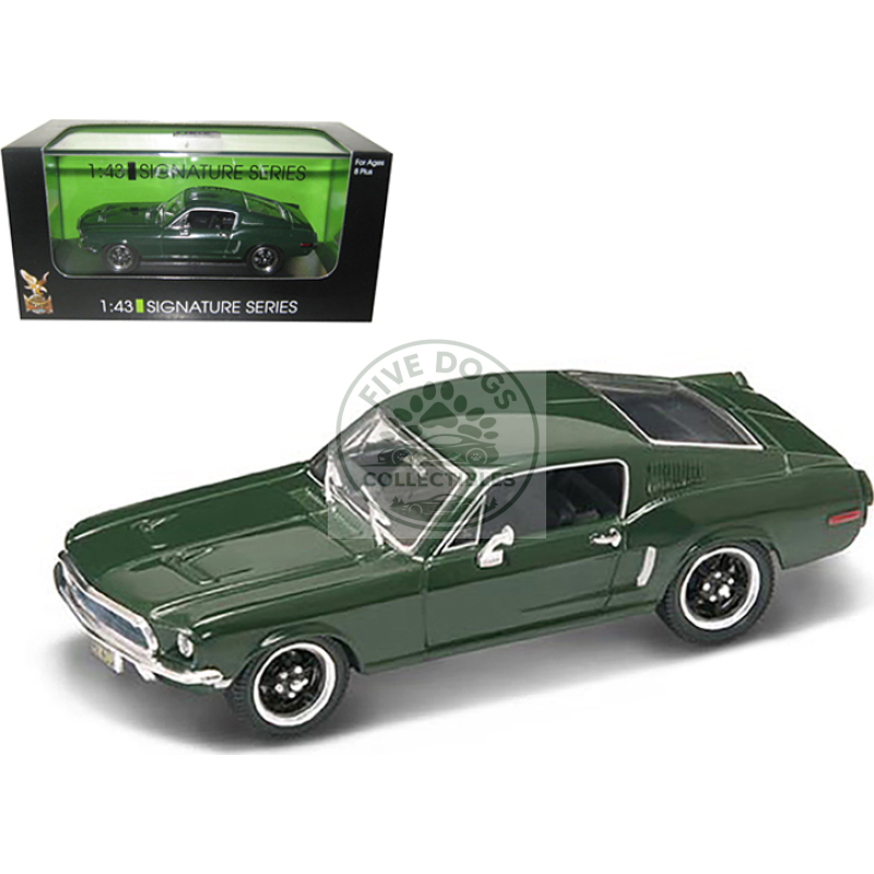 1968 ford mustang gt green 1/43 diecast car model signature series by road signature