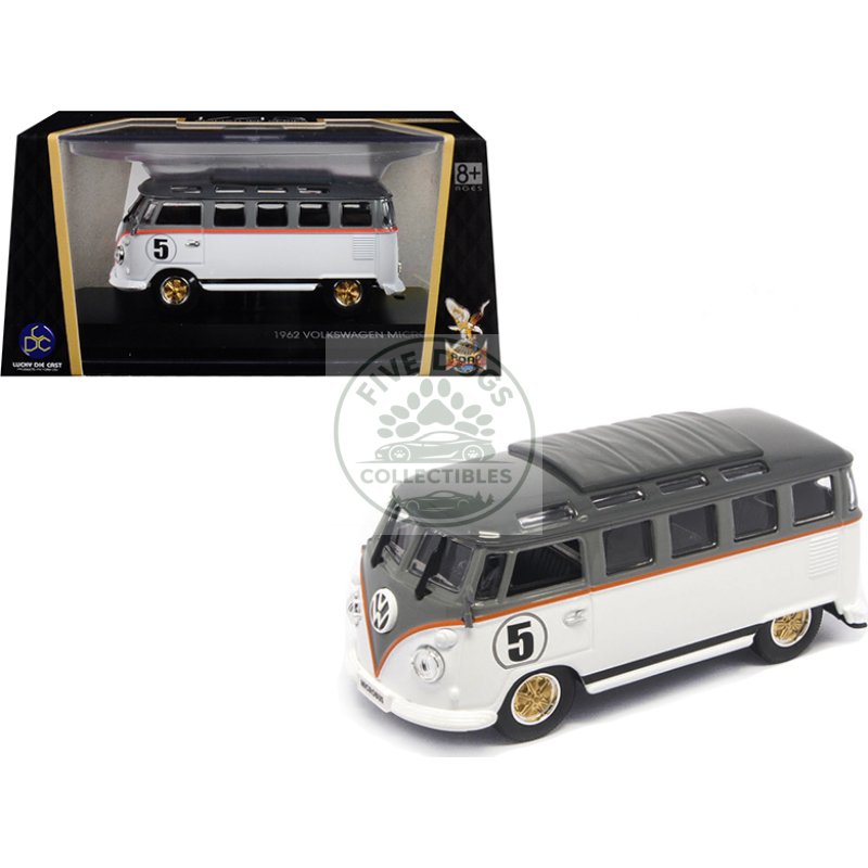 1962 volkswagen microbus #5 van bus white 1/43 diecast model by road signature