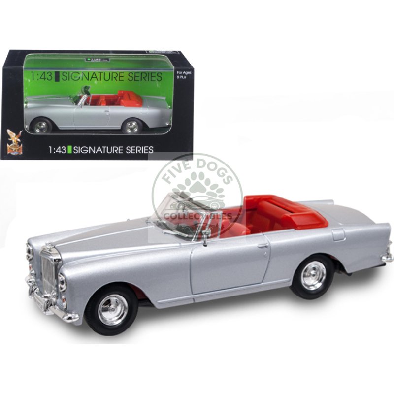 1961 bentley continental s2 park ward dhc convertible silver 1/43 diecast car model by road signature