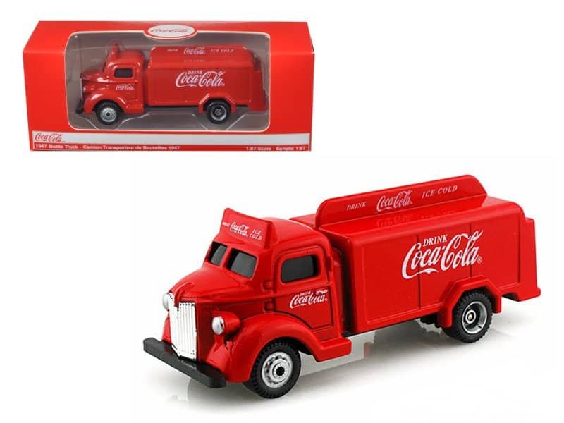 1947 coca cola delivery bottle truck red 1/87 diecast model by motorcity classics 1947 coca cola delivery bottle truck red 1/87 diecast model by motorcity classics