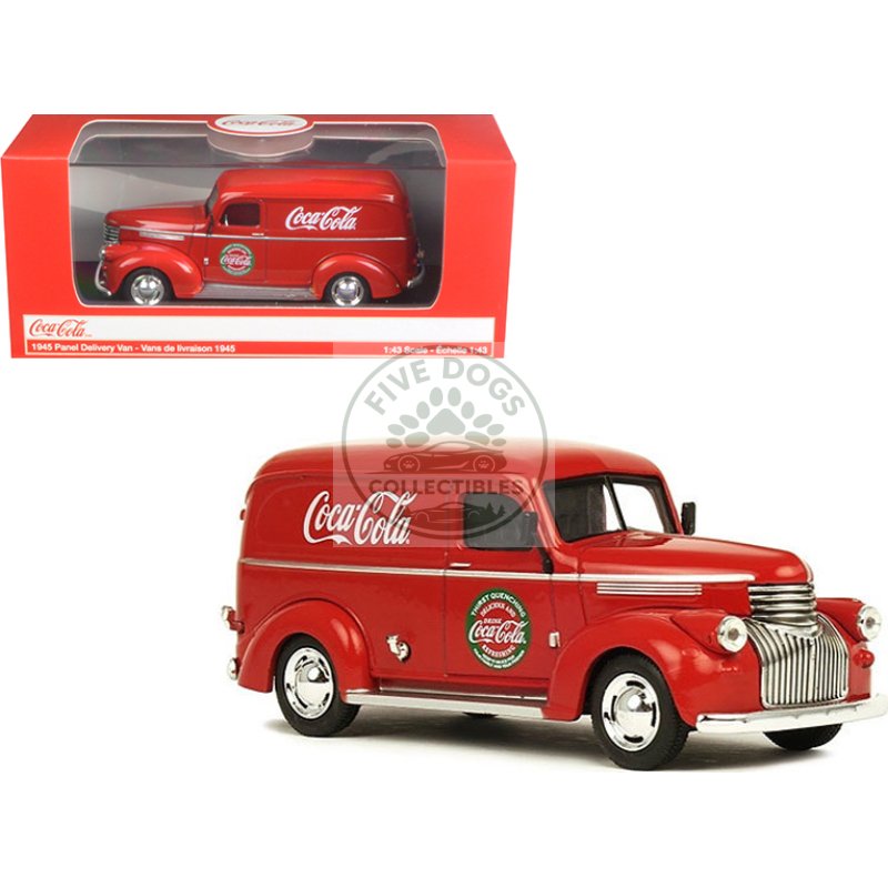 1945 panel delivery van "coca cola" red 1/43 diecast model car by motorcity classics