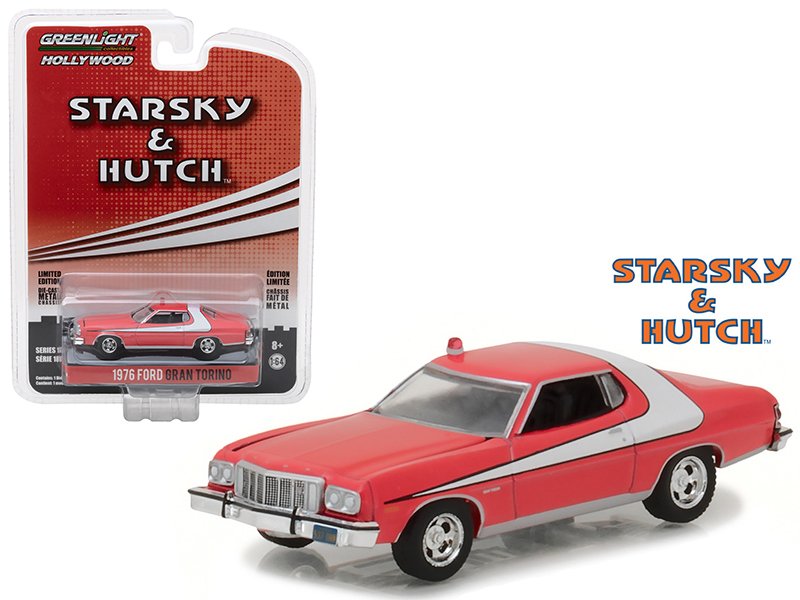 1976 ford gran torino red with white stripe "starsky and hutch" (1975 1979) tv series "hollywood series" release 18 1/64 diecast model car by greenlight 1976 ford gran torino red with white stripe "starsky and hutch" (1975 1979) tv series "hollywood series" release 18 1/64 diecast model car by greenlight