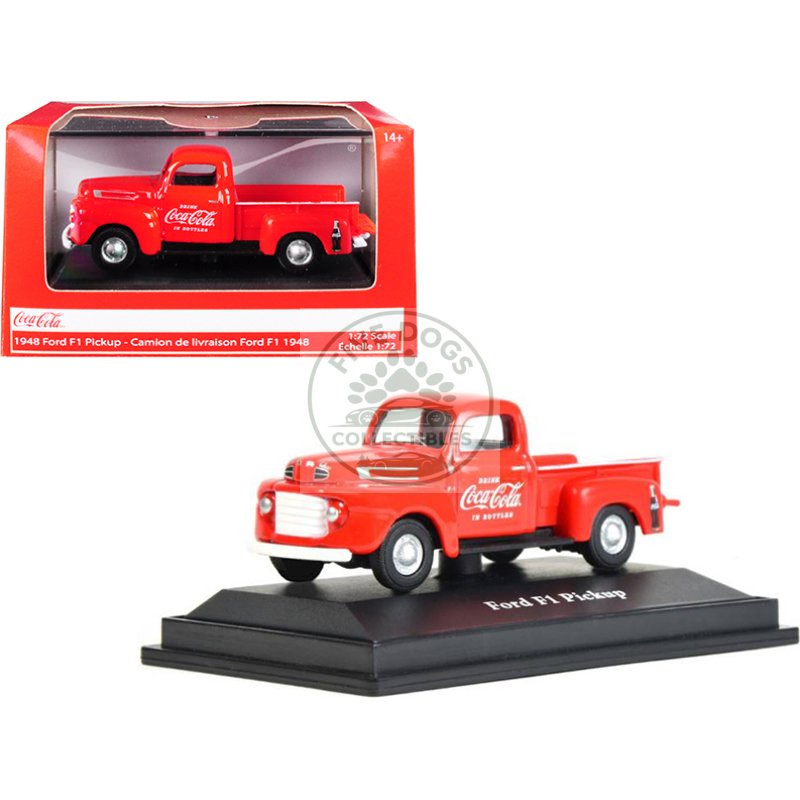 1948 ford f1 pickup truck "coca cola" red 1/72 diecast model car by motorcity classics