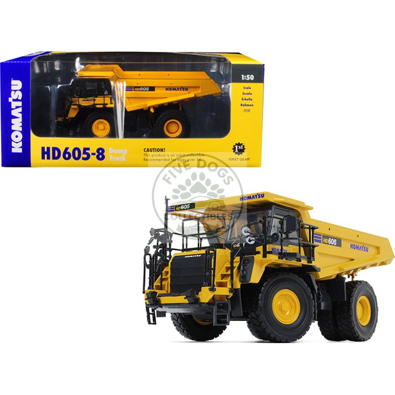 komatsu hd605 8 dump truck 1/50 diecast model by first gear