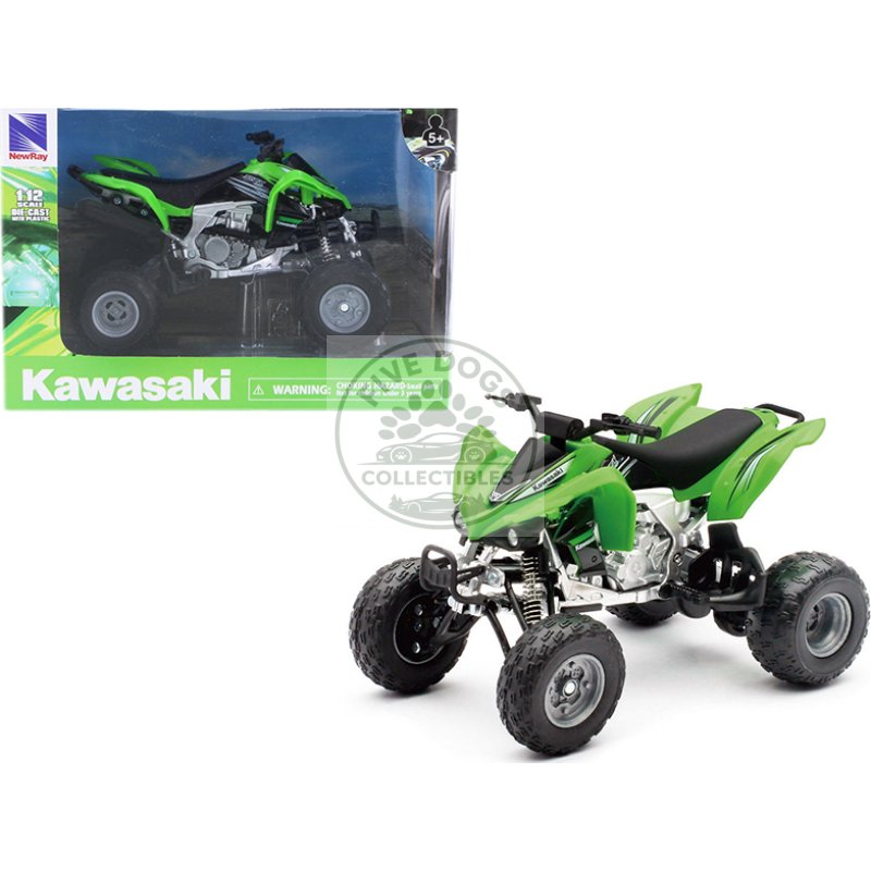 kawasaki kfx 450r atv green 1/12 motorcycle model by new ray