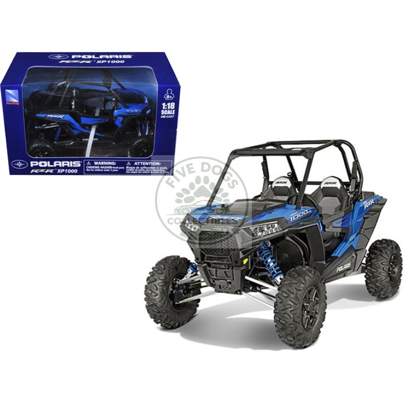 polaris rzr xp 1000 dune buggy blue 1/18 diecast model by new ray