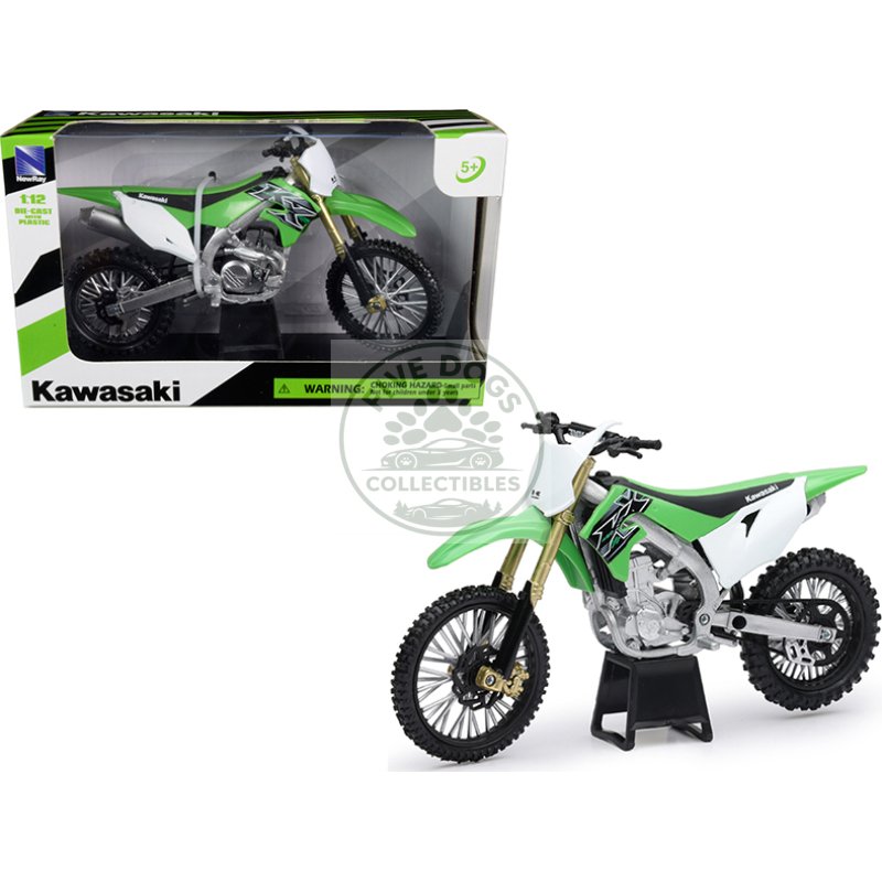 kawasaki kx 450f green 1/12 diecast motorcycle model by new ray