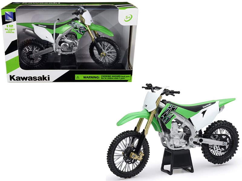 kawasaki kx 450f green 1/12 diecast motorcycle model by new ray kawasaki kx 450f green 1/12 diecast motorcycle model by new ray
