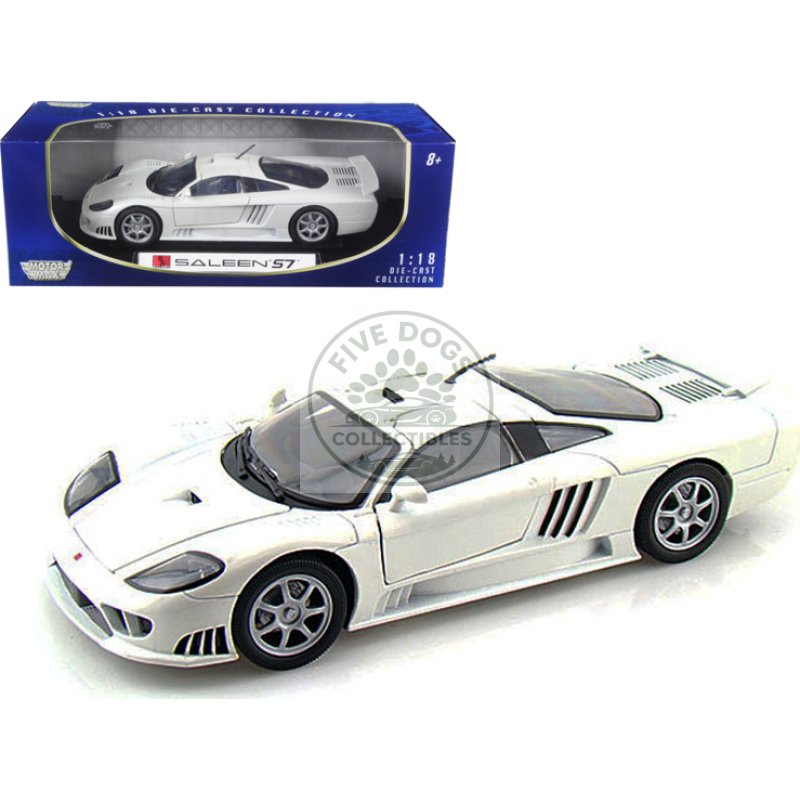 saleen s7 white 1/18 diecast model car by motormax