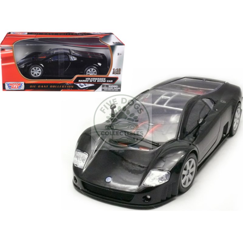 volkswagen nardo w12 show car black 1/18 diecast model car by motormax
