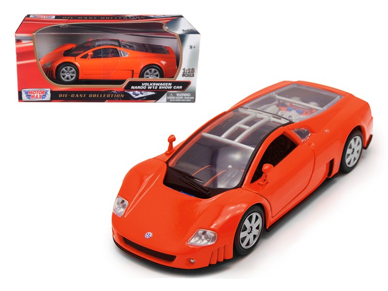 volkswagen nardo w12 show car orange 1/18 diecast model car by motormax volkswagen nardo w12 show car orange 1/18 diecast model car by motormax