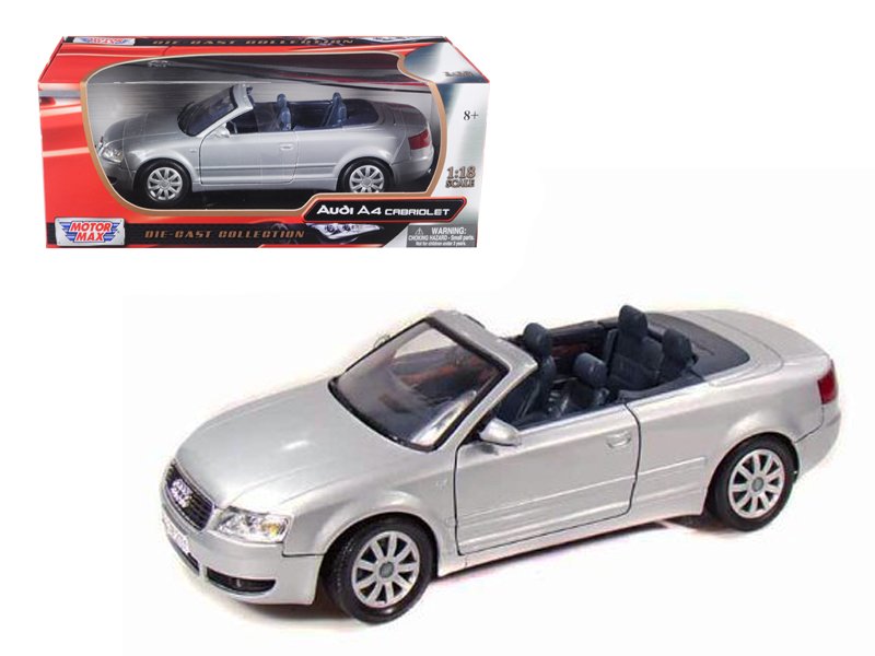 2004 audi a4 cabriolet silver 1/18 diecast model car by motormax 2004 audi a4 cabriolet silver 1/18 diecast model car by motormax
