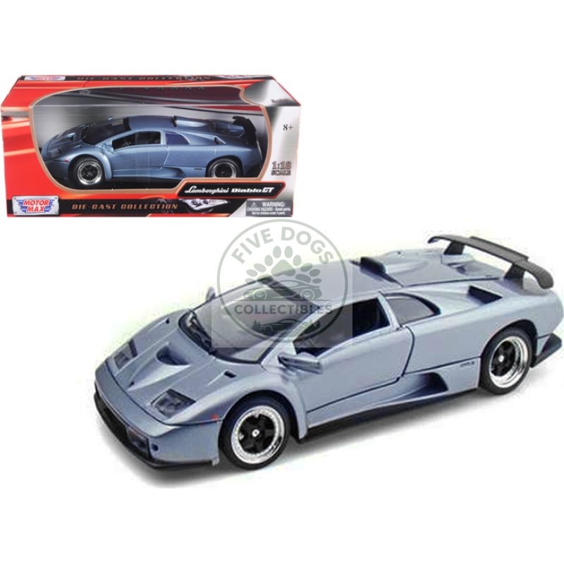 lamborghini diablo gt silver 1/18 diecast model car by motormax