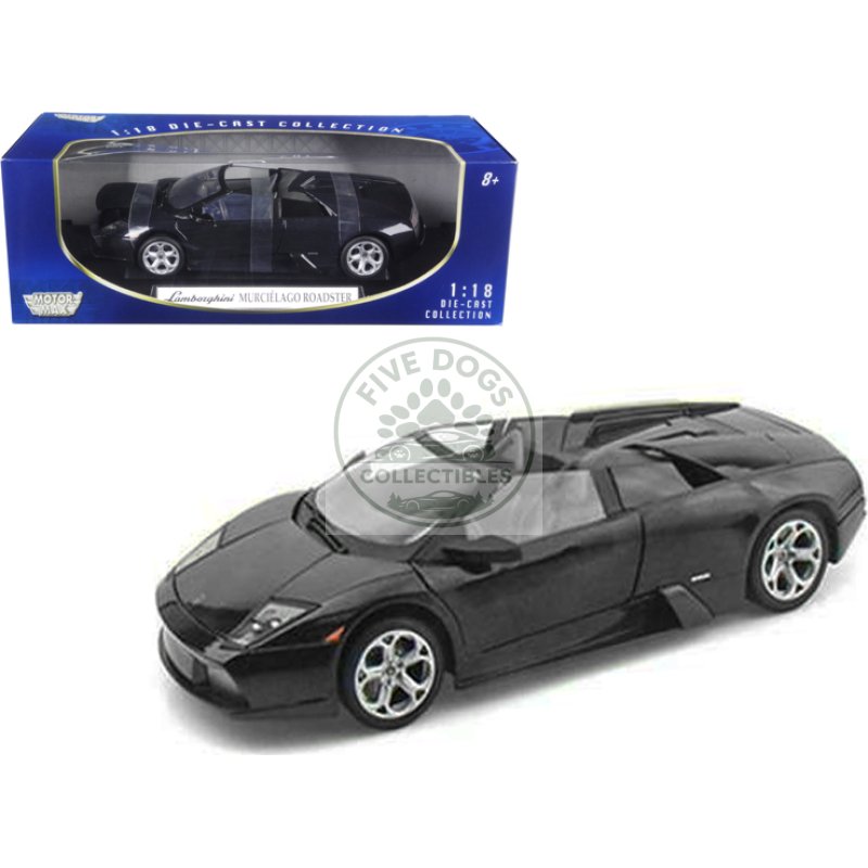 lamborghini murcielago roadster black 1/18 diecast model car by motormax