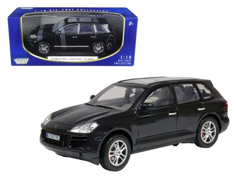 2008 porsche cayenne turbo metallic black 1/18 diecast model car by motormax 2008 porsche cayenne turbo metallic black 1/18 diecast model car by motormax