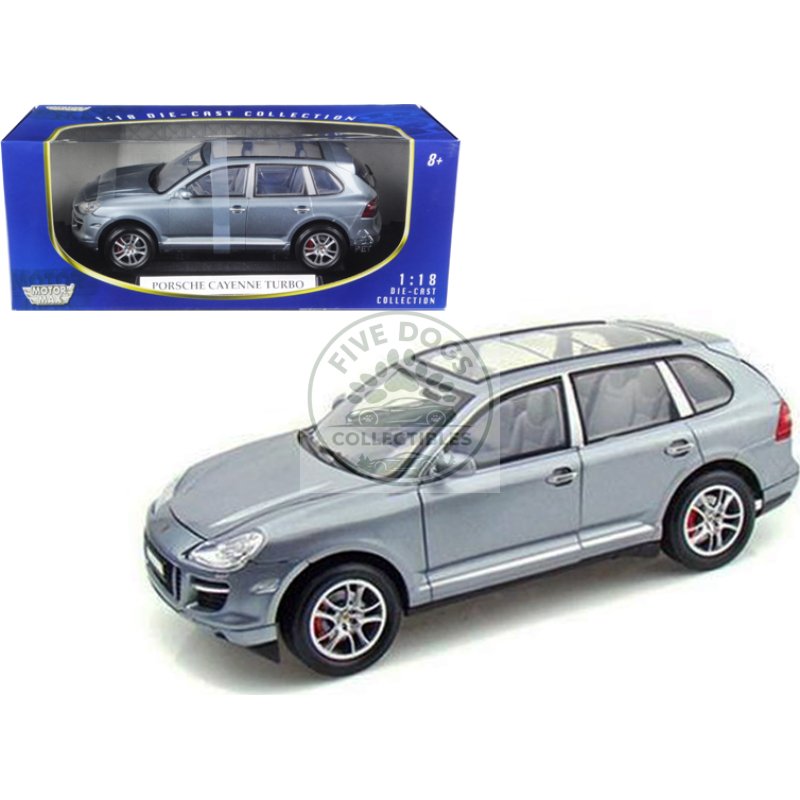 2008 porsche cayenne turbo silver 1/18 diecast model car by motormax