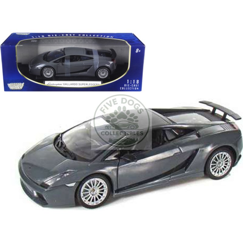 lamborghini gallardo superleggera grey 1/18 diecast model car by motormax