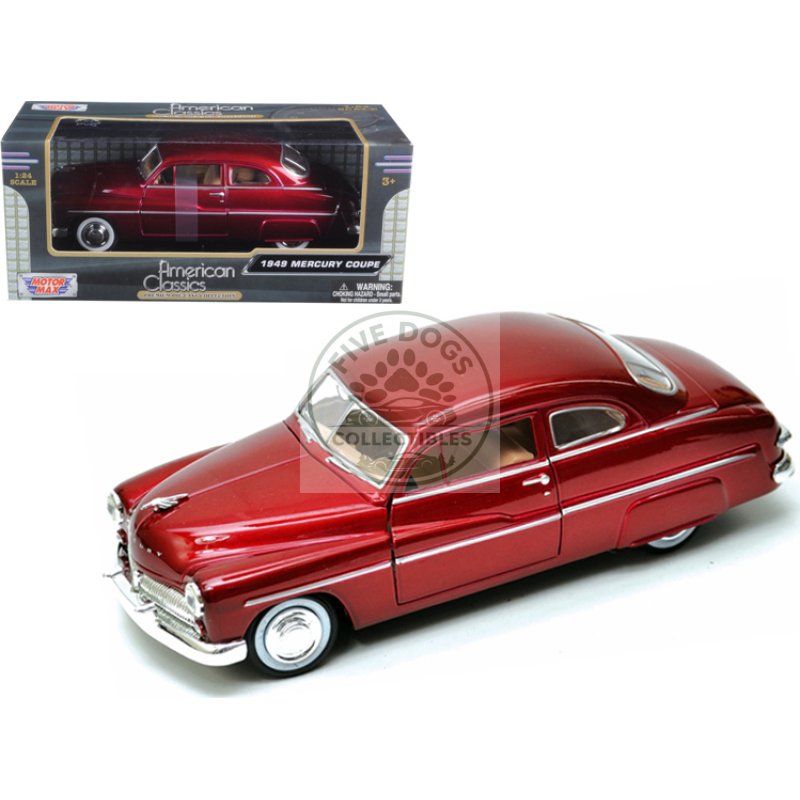 1949 mercury red 1/24 diecast model car by motormax