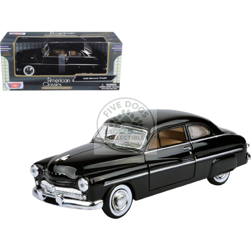 1949 mercury black 1/24 diecast model car by motormax