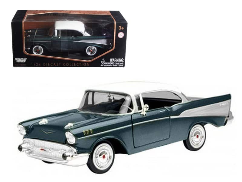 1957 chevrolet bel air green 1/24 diecast model car by motormax 1957 chevrolet bel air green 1/24 diecast model car by motormax