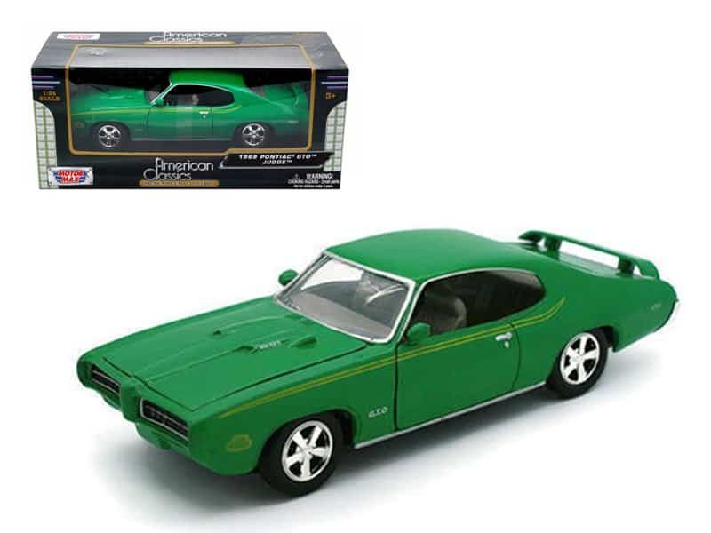 1969 pontiac gto judge green with stripes 1/24 diecast model car by motormax 1969 pontiac gto judge green with stripes 1/24 diecast model car by motormax