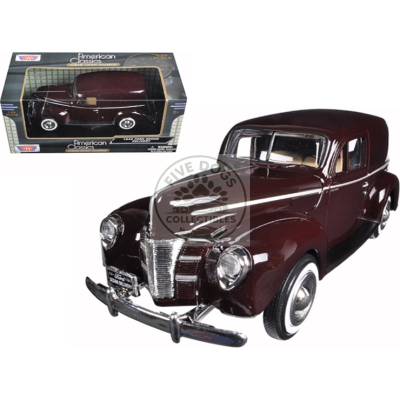 1940 ford sedan delivery brown 1/24 diecast model car by motormax