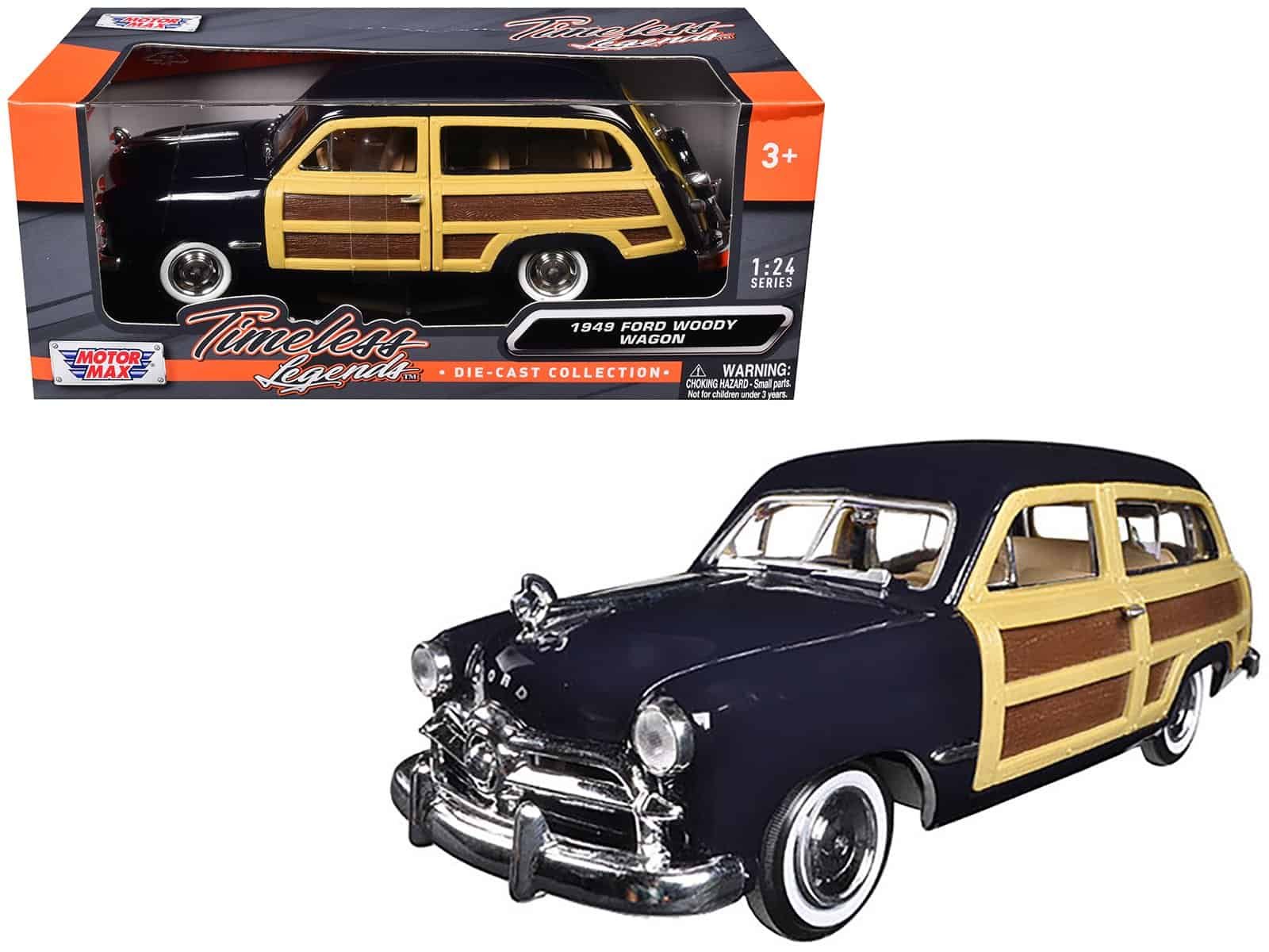 1949 ford woody wagon dark blue 1/24 diecast model car by motormax 1949 ford woody wagon dark blue 1/24 diecast model car by motormax