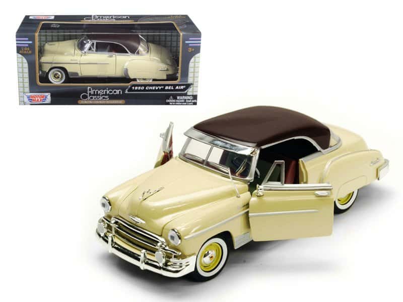 1950 chevrolet bel air cream 1/24 diecast model car by motormax 1950 chevrolet bel air cream 1/24 diecast model car by motormax