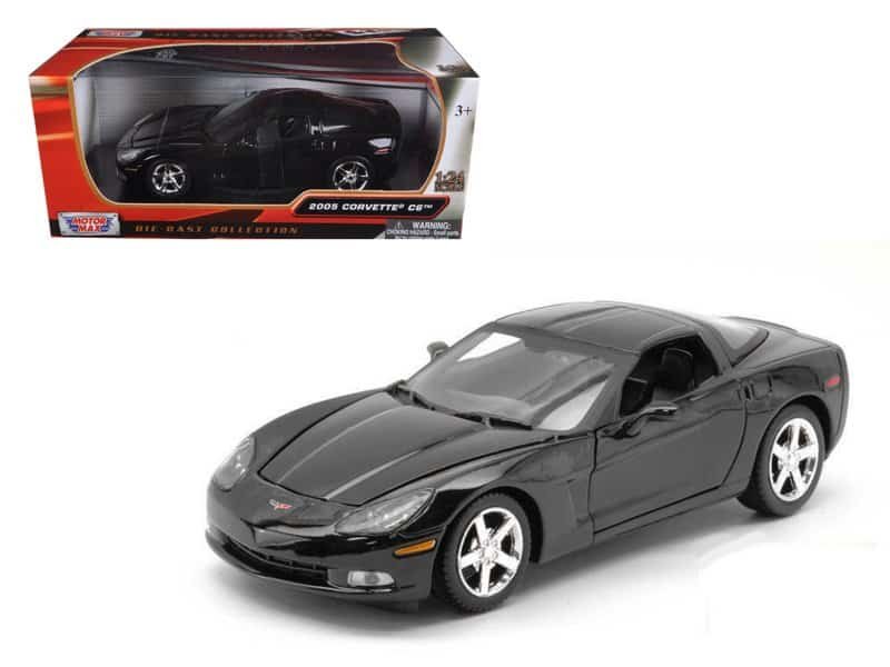 2005 chevrolet corvette c6 coupe black 1/24 diecast model car by motormax 2005 chevrolet corvette c6 coupe black 1/24 diecast model car by motormax