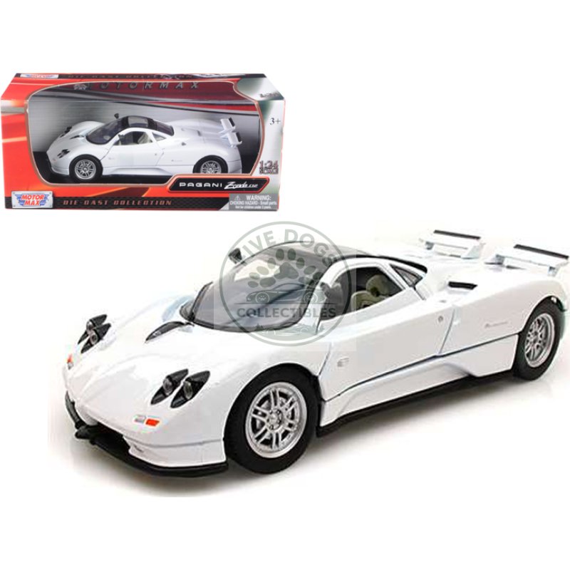 pagani zonda c12 white 1/24 diecast car model by motormax