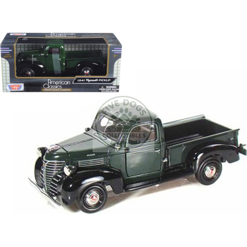 1941 plymouth pickup green 1/24 diecast model car by motormax