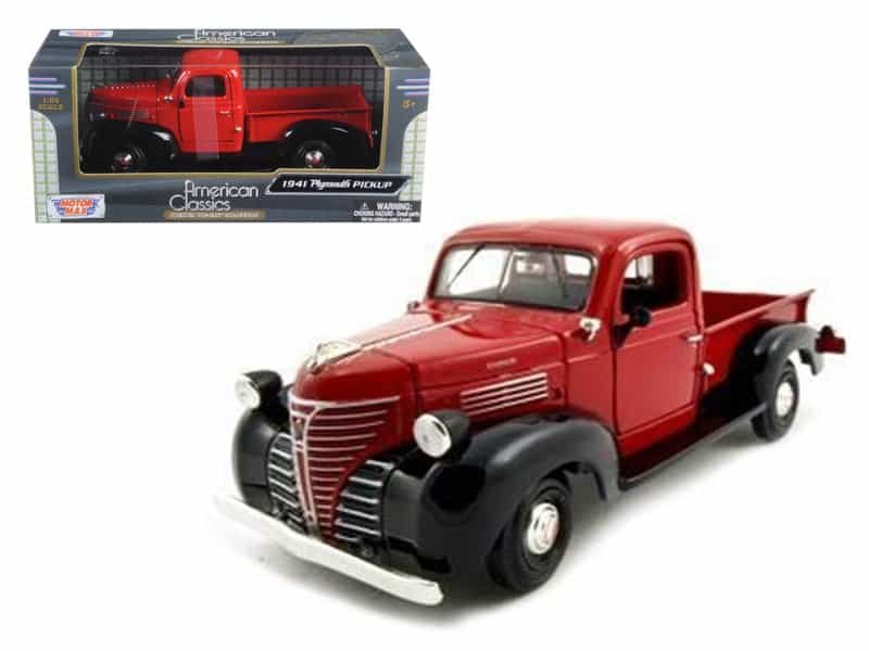 1941 plymouth pickup red 1/24 diecast model car by motormax 1941 plymouth pickup red 1/24 diecast model car by motormax