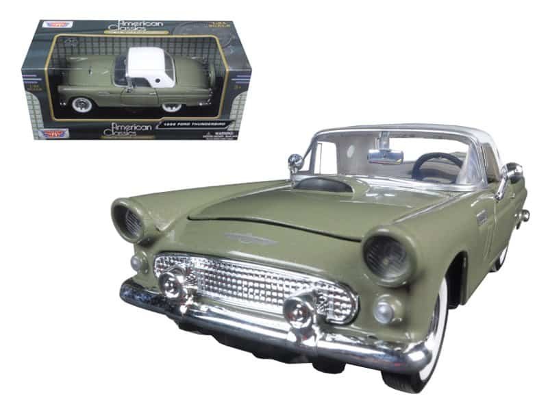 1956 ford thunderbird soft top green 1/24 diecast car model by motormax 1956 ford thunderbird soft top green 1/24 diecast car model by motormax