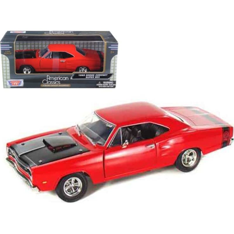 Vintage Dodge Coronet Super Bee diecast car collectible for muscle car enthusiasts.