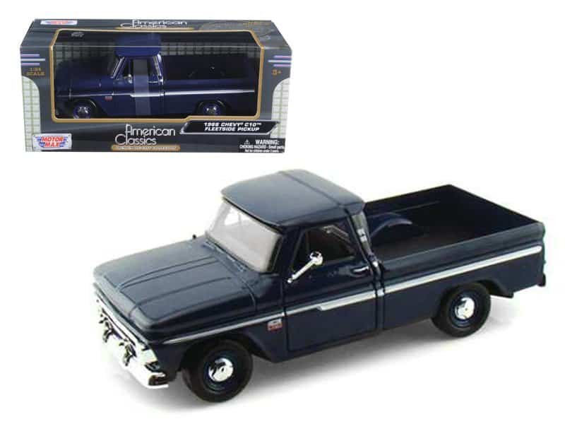 Vintage Chevrolet C10 Pickup Truck Diecast Model Detailed black Chevrolet C10 pickup truck diecast model for collectors.