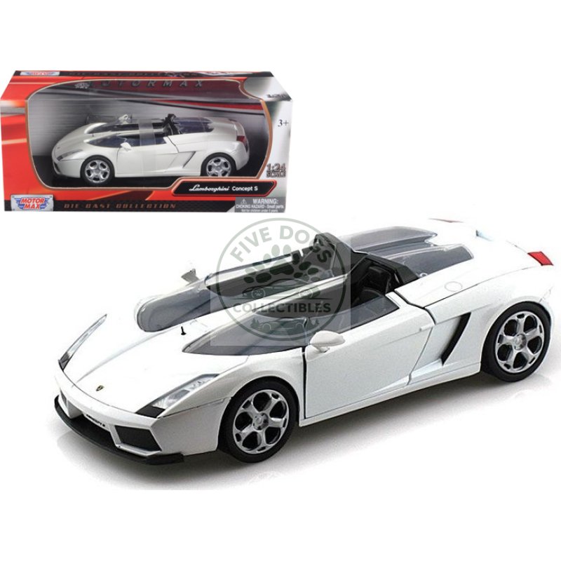 lamborghini concept s white 1/24 diecast car model by motormax