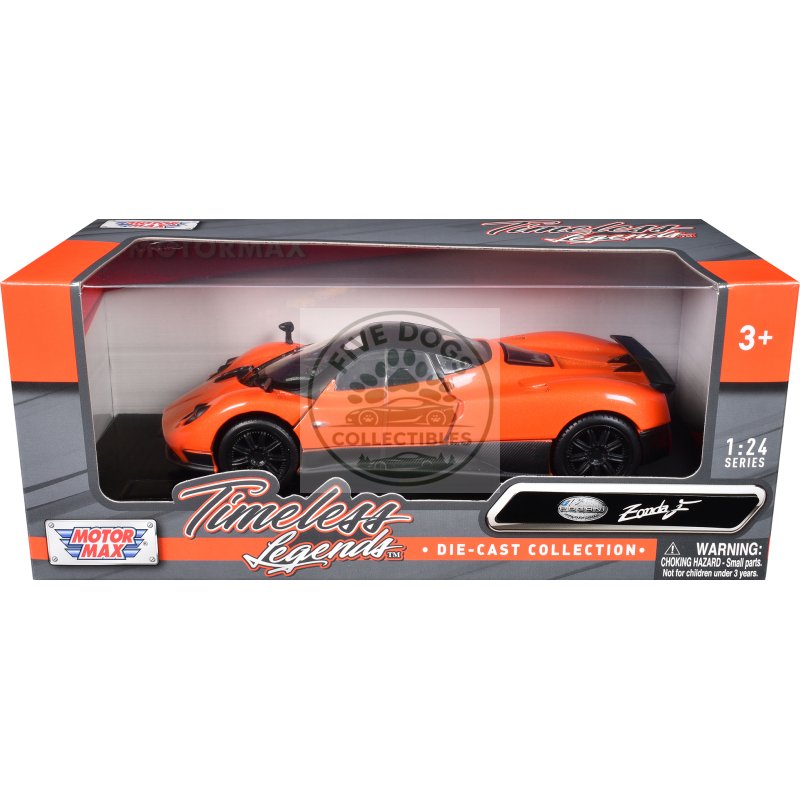 pagani zonda f orange 1/24 diecast car model by motormax