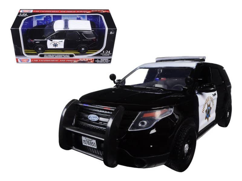 2015 ford interceptor police utility "california highway patrol" (chp) black and white 1/24 diecast model car by motormax 2015 ford interceptor police utility "california highway patrol" (chp) black and white 1/24 diecast model car by motormax