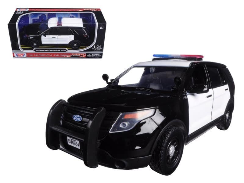 2015 ford police interceptor utility unmarked black and white 1/24 diecast model car by motormax 2015 ford police interceptor utility unmarked black and white 1/24 diecast model car by motormax