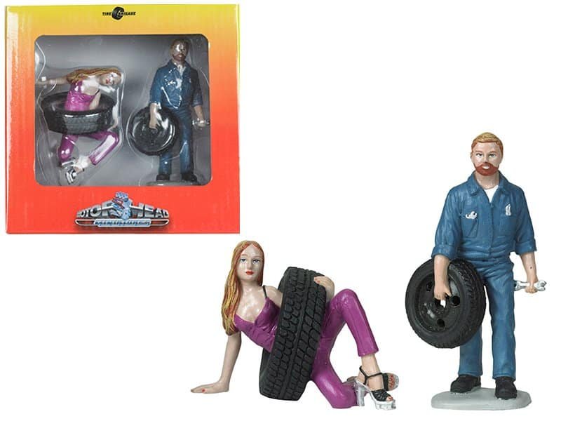 val and gary tire brigade 2 piece figurine set 1/18 by motorhead miniatures val and gary tire brigade 2 piece figurine set 1/18 by motorhead miniatures