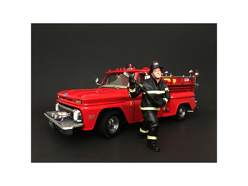 firefighter with axe figurine / figure for 1:18 models by american diorama firefighter with axe figurine / figure for 1:18 models by american diorama