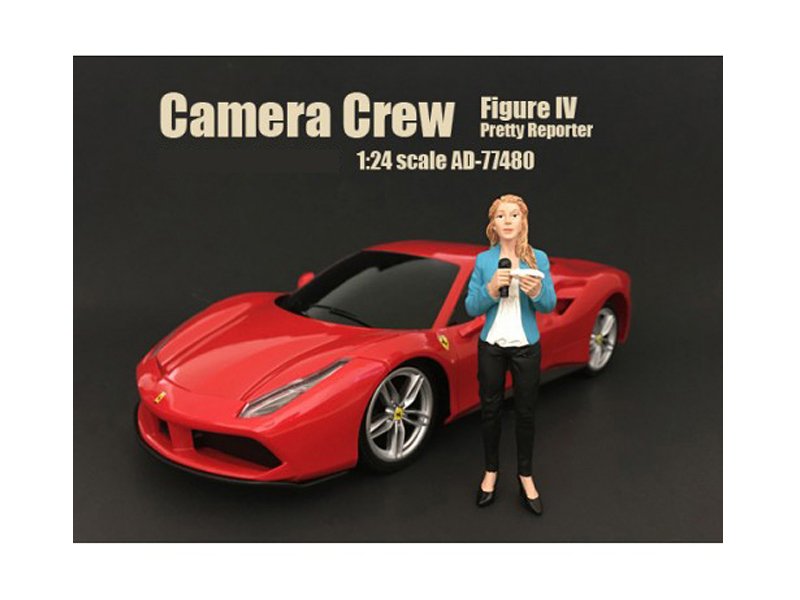 camera crew figure iv "pretty reporter" for 1:24 scale models by american diorama camera crew figure iv "pretty reporter" for 1:24 scale models by american diorama
