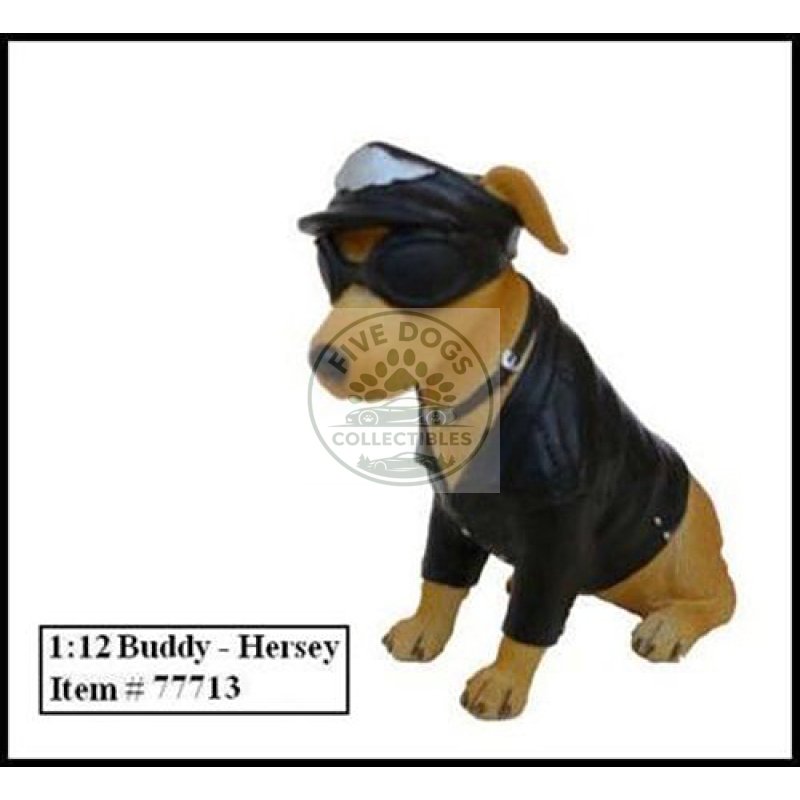 biker's dog "buddy hersey" figure for 1:12 models by american diorama