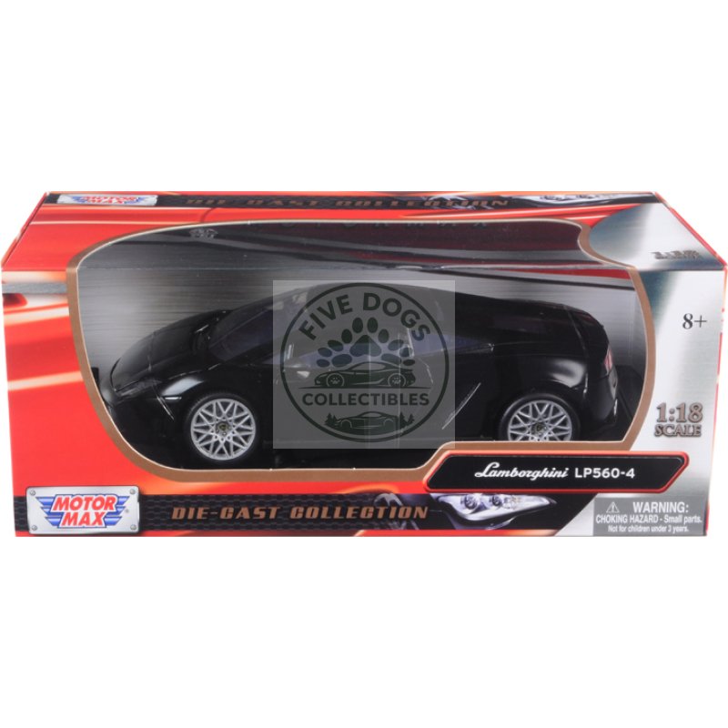 lamborghini lp 560 4 black 1/18 diecast car model by motormax