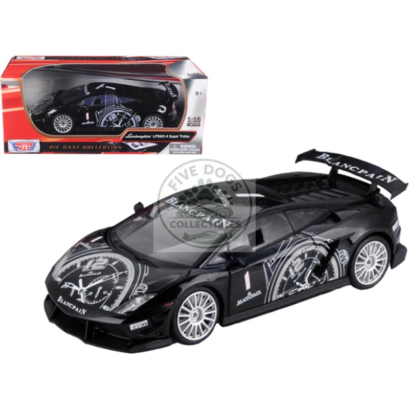 lamborghini gallardo lp560 4 super trofeo black 1/18 diecast model car by motormax