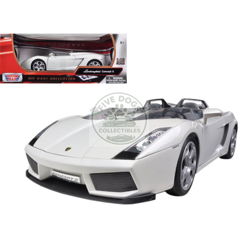 lamborghini concept s pearl white 1/18 diecast car model by motormax