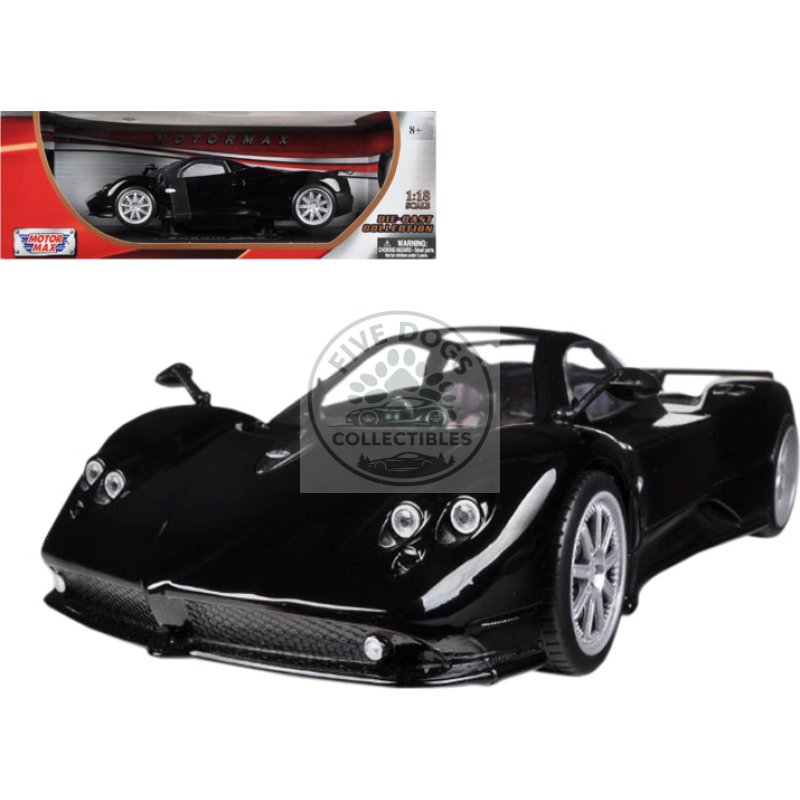 pagani zonda f black 1/18 diecast car model by motormax