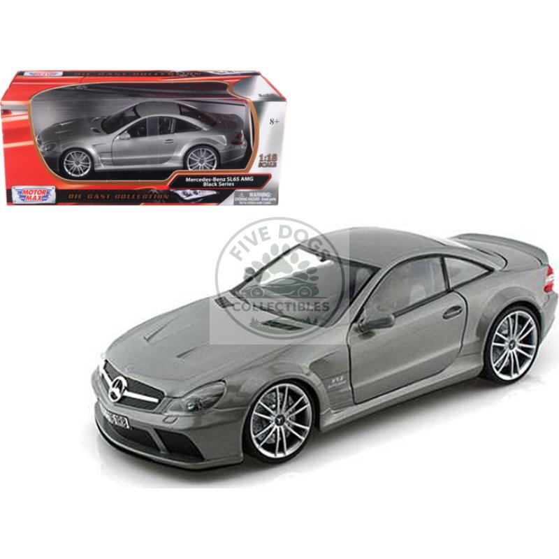 mercedes sl65 amg black series (r230) grey 1/18 diecast model car by motormax