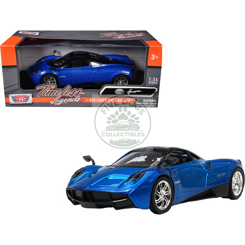 pagani huayra blue 1/24 diecast model car by motormax