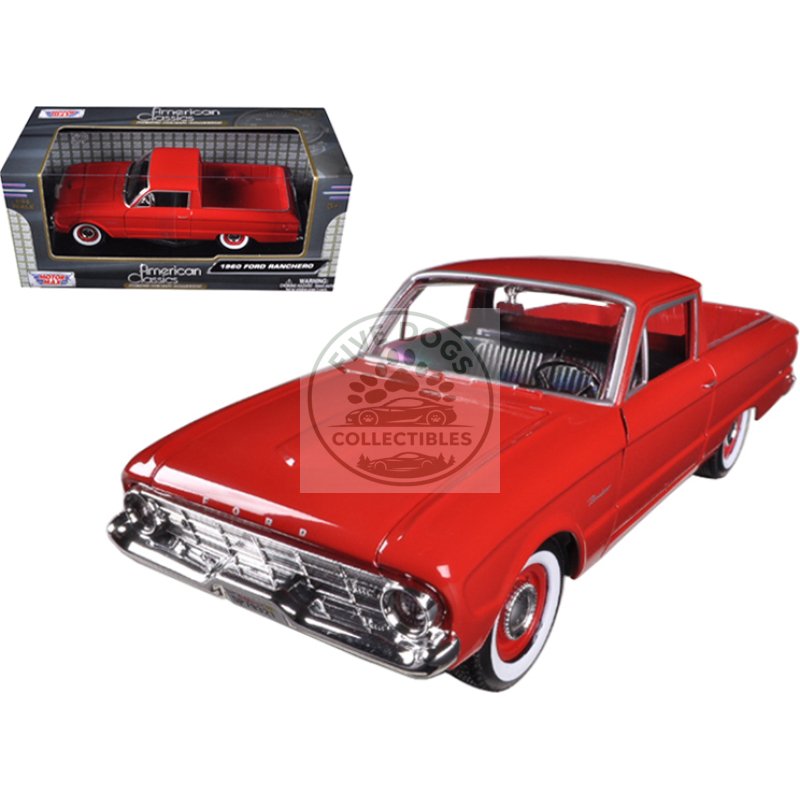 1960 ford falcon ranchero pickup red 1/24 diecast model car by motormax